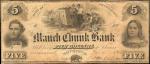 Mauch Chunk, Pennsylvania. Mauch Chunk Bank. Oct. 15, 1855. $5. Fine.