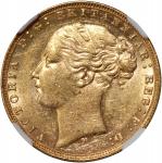 Australia, gold sovereign, 1875M, NGC MS61, #5779120-009.