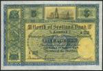 North of Scotland Bank Limited, ｣5, 1 March 1934, serial number A 0916/0735, blue and yellow, the Ma