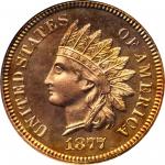 1877 Indian Cent. Snow-PR1. Proof-65 RD (NGC).