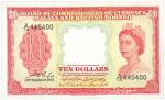 BANKNOTES,  纸钞,  MALAYSIA,  马来西亚, Malaya & British Borneo,  Board of Commissioners of Currency: $10,