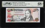 BAHAMAS. Central Bank of the Bahamas. 20 Dollars, 1997. P-65a. PMG Superb Gem Uncirculated 68 EPQ.