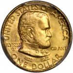 1922 Grant Memorial Gold Dollar. No Star. MS-66 (PCGS).