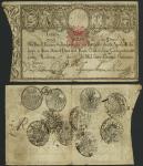 Portugal, Imperial Treasury, 10000 reis, 1826 (old date 1799), brown on cream paper, serial number 6