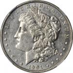 1901 Morgan Silver Dollar. AU-58 (NGC).