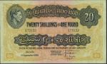 East African Currency Board, 20 shillings, Nairobi, 1 January 1949, serial number S/8 73132, orange 