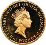 1987年英国100英镑金币。GREAT BRITAIN. Gold 100 Pounds, 1987. Llantrisant Mint. Elizabeth II. PCGS PROOF-66 D