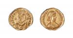 公元425-455年西罗马帝国瓦伦提尼安三世金币 NGC AU