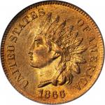 1866 Indian Cent. MS-66 RD (PCGS). CAC.
