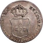 CUBA. Havana. Silver Proclamation Medal, 1834. Isabel II. PCGS AU-58.