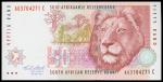 South Africa, 50 Rand, ND(1992,1999), serial number AG5704271C, red and multicolour, lion at right,r