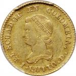 ECUADOR. 2 Escudos, 1835-QUITO FP. Quito Mint. PCGS AU-50.