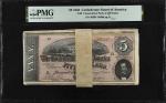 Pack of (100) T-69. Confederate Currency. 1864 $5. PMG Encapsulated.