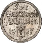 ALLEMAGNEDantzig (ville libre de). 1/2 florin (1/2 gulden) 1927, Berlin.