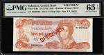 BAHAMAS. Central Bank of The Bahamas. 5 Dollars, 1974. P-45bs. Specimen. PMG Gem Uncirculated 65 EPQ