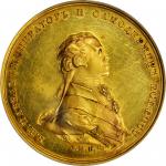 RUSSIA. Coronation of Paul I Gold Medal, ND (1797). PCGS Genuine--Filed Rims, Unc Details Secure Hol