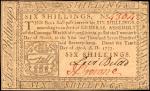 PA-218A. Pennsylvania. April 10, 1777. 6 Shillings. Uncirculated.