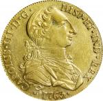 MEXICO. 8 Escudos, 1763-Mo MM. Mexico City Mint. Charles III. NGC AU-58.