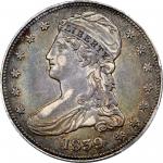 1839 Capped Bust Half Dollar. Reeded Edge. HALF DOL. GR-1. Rarity-7. Small Letters. EF-40 (PCGS). CA