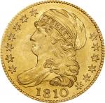 1810 Capped Bust Left Half Eagle. BD-4. Rarity-2. Large Date, Large 5. MS-63 (PCGS). CAC. CMQ. OGH R