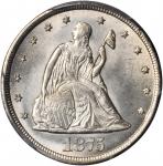 1875-CC Twenty-Cent Piece. BF-4. Rarity-2. MS-64+ (PCGS).
