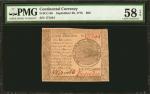CC-86. Continental Currency. September 26, 1778. $60. PMG Choice About Uncirculated 58 EPQ.