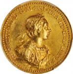 GREAT BRITAIN. George III Coronation Gold Medal, 1761. London Mint. PCGS Genuine--Damage, AU Details