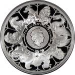  Great Britain, silver proof 2 pounds 2021, The Queens Beast, ASW 1oz, with original packaging, box 