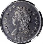 1814 Classic Head Cent. S-295. Rarity-1. Plain 4. AU Details--Cleaned (NGC).