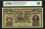COLOMBIA. Banco Nacional. 100 Pesos, 1895. P-239. PMG Very Fine 30.