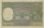 Banknotes – India. Reserve Bank of India: 100-Rupees, ND (c.1937), Delhi, serial no.B46 930879, King