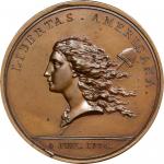1781 Libertas Americana medal. Betts-615. Copper. Original. Paris Mint. 47.8 mm, 725.8 grains. 3.5 -