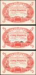 GUADELOUPE. Banque de la Guadeloupe. 5 Francs, 1901. P-7e. Very Fine.