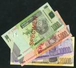 Banco Centrale du Congo, specimen 1000, 5000, 10000, 20000 francs ND 2012, (Pick 101s, 102s, 103s, 1