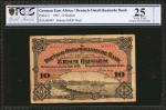 GERMAN EAST AFRICA. Deutsch-Ostafrikanische Bank. 10 Rupien, 1905. P-2. PCGS GSG Very Fine 25 Detail
