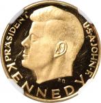 1963年德国金章，美国甘迺迪总统纪念，总含金量0.0984安士，NGC PF65 Ultra Cameo