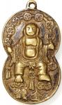 刘海戏金钱挂牌花钱，背五铢，清朝（公元1644–1911），55.3*6.6mm，重36.8g。