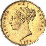 GRANDE-BRETAGNEVictoria (1837-1901). Demi-souverain, coin #67 1871, Londres.