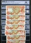 x Central Bank of Cyprus, a group of 500 mils (7), 1982, 1983 (2), 1984 (3), 1988, all are brown and