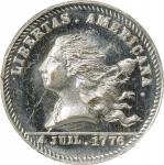 Pennsylvania--Philadelphia. "1776" (1876) Lingg & Bro. Muling of Centennial Dies A and C. White Meta