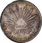 MEXICO. 8 Reales, 1891-Zs FZ. Zacatecas Mint. PCGS MS-66+ Gold Shield.