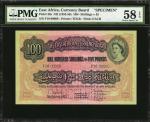 EAST AFRICA. East African Currency Board. 100 Shillings, ND (1953-56). P-36s. Specimen. PMG Choice A