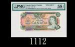 1979年加拿大银行20元样票，评级稀品1979 Bank of Canada $20 Specimen, specimen no. 764, RW Lawson/GK Bouey. PMG EPQ5