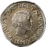 1857年印度果阿1帕尔道。果阿造币厂。INDIA. Goa. Pardao, 1857. Goa Mint. Pedro V. PCGS MS-63.