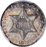 1873 Silver Three-Cent Piece. Proof-65 (PCGS).