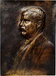1908 Theodore Roosevelt Plaque. Cast Bronze. 167 mm x 123 mm. By Victor David Brenner. Smedley-80, v