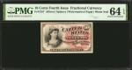 Fr. 1257. 10 Cents. Fourth Issue. PMG Choice Uncirculated 64 EPQ.
