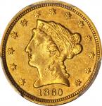 1860-C Liberty Head Quarter Eagle. AU Details--Cleaned (PCGS).