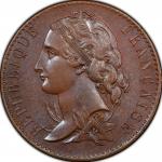 フランス (France) 自由の女神頭像 10サンチーム試鋳銅貨 1848年 Mazard1335 ／ 10 Centimes Copper Essai