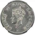 India - Colonial，BRITISH INDIA: George VI, 1937-1947, nickel rupee, 1947(b), KM-559, S&W-9.38, proof